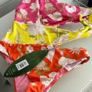 FARM RIO Neon Garden Cut Out One Piece Swimsuit